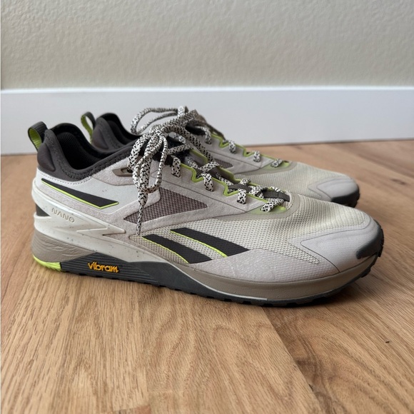 Reebok Other - Reebok Nano X3 Adventure Stucco Laser Lime Cross Training Shoes Men’s Size 8